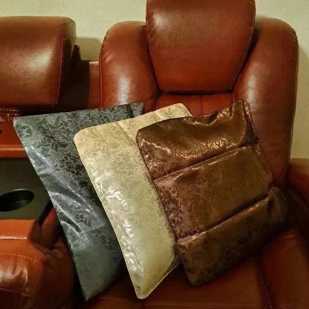 PILLOW COVERS GREY GOLD BROWN BLACK - Picture 12 of 12